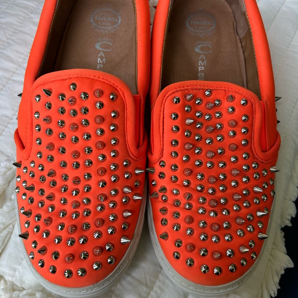 Jeffrey Campbell Spike Orange Slip-On Shoes size 8 - Picture 9 of 9